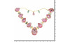 Cabedal Beatriz, Banhado, Rebite, Correntinha, Rosa Claro/Tiffany