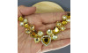 Cabedal Infantil Laura, Banhado, Rebite, Marrom/Dourado
