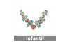 Cabedal Infantil Laura, Banhado, Rebite, Rosa Claro/Tiffany
