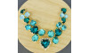 Cabedal Infantil Laura, Banhado, Rebite, Turquesa/Tiffany