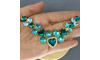 Cabedal Infantil Laura, Banhado, Rebite, Turquesa/Tiffany
