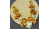 Cabedal Laura, Banhado, Dourado/Marrom