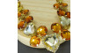 Cabedal Laura, Banhado, Dourado/Marrom