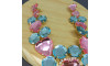 Cabedal Laura, Banhado, Rosa Claro/Tiffany
