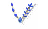 Cabedal Olho Grego, Banhado, Rebite, Azul