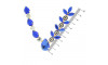 Cabedal Olho Grego, Banhado, Rebite, Azul