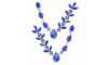 Cabedal Olho Grego, Banhado, Rebite, Azul