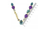 Cabedal Mãe, Gotas, Banhado, Rebite, Turquesa/Roxo