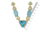 Cabedal Liz, Banhado, Rebite, Azul Tiffany