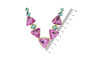 Cabedal Denise, Banhado, Rebite, Rosa Claro/Tiffany