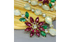 Cabedal Daisy, Banhado, Rebite, Branco Opal/Rosa