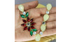 Cabedal Daisy, Banhado, Rebite, Branco Opal/Vermelho