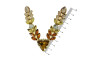 Cabedal Nina, Banhado, Rebite, Marrom/Dourado/Rose