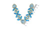 Cabedal Maya, Banhado, Rebite, Azul Tiffany