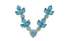 Cabedal Elis, Banhado, Rebite, Azul Tiffany