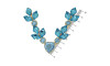 Kit Cabedal Elis, Banhado, Azul Tiffany