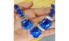 Cabedal Martina, Banhado, Rebite, Azul Bic/Furtacor