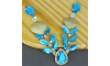 Cabedal Amara, Banhado, Rebite, Azul Tiffany