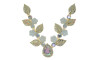 Cabedal Teresa, Banhado, Rebite, Cristal/Opal