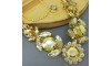 Cabedal Olívia, Banhado, Rebite, Amarelo Dourado