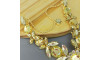Cabedal Olívia, Banhado, Rebite, Amarelo Dourado