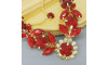 Cabedal Olívia, Banhado, Rebite, Vermelho Fosco/Vermelho