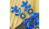 Cabedal Selene, Olho Grego, Banhado, Rebite, Azul Royal
