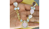 Cabedal Mãe, Gotas com Strass, Banhado, Rebite, Rosé