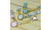 Cabedal Mãe, Gotas com Strass, Banhado, Rebite