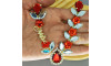 Cabedal V Mãe, Florzinhas, Banhado, Rebite, Vermelho