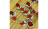 Cabedal V Mãe, Florzinhas, Banhado, Rebite, Vermelho
