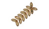 Cabedal Mariah, Banhado, Rebite, Marrom Escuro/Dourado