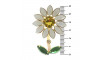 Cabedal Girassol, Banhado, Rebite, Branco/Amarelo/Verde