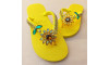 Cabedal Girassol, Banhado, Rebite, Branco/Amarelo/Verde