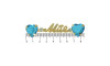 Cabedal Mãe, Coração, Banhado, Rebite, Azul Tiffany