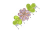 Cabedal Cris, Banhado, Rebite, Rosa/Verde Claro