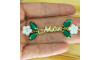 Cabedal Mãe, Florzinha, Banhado, Rebite, Branco/Verde
