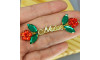 Cabedal Mãe, Florzinha, Banhado, Rebite, Vermelho/Verde