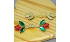 Cabedal Mãe, Florzinha, Banhado, Rebite, Vermelho/Verde