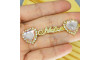 Cabedal Mãe, Coração com Strass, Banhado, Rebite