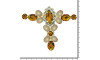Cabedal Tamara, Banhado, Rebite, Marrom/Rose Gold Jateado