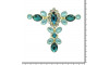 Cabedal Tamara, Banhado, Rebite, Turquesa/Tiffany Jateado