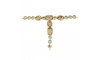 Cabedal Viviane, Banhado, Garra, Rose Gold/Cristal