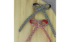 Cabedal 74002 Laço Meia Cana 10mm, Tecido, Vermelho/Cristal
