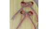 Cabedal 74002 Laço Meia Cana 10mm, Tecido, Vermelho/Cristal