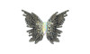 Cabedal Lia, Tecido, Borboleta, Grafite Furtacor