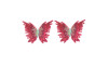 Cabedal Lia, Tecido, Borboleta, Rosa Pink
