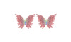 Cabedal Lia, Tecido, Borboleta, Rosa Claro