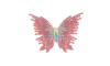 Cabedal Lia, Tecido, Borboleta, Rosa Claro
