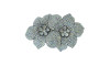 Cabedal Flor Dupla, Tecido, Preto/Cristal Furtacor